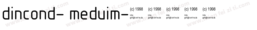 dincond- meduim字体转换